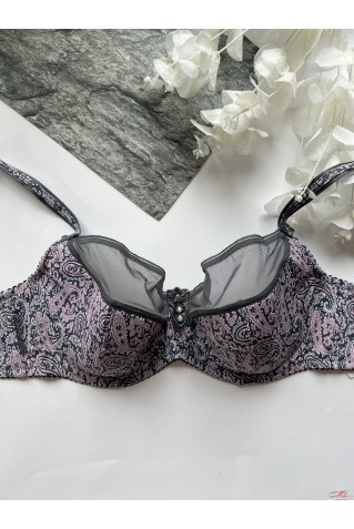 Бюстгальтер с уплотненной чашкой и мягкой сеточкой на верхней детали Lanny Mode 12781 